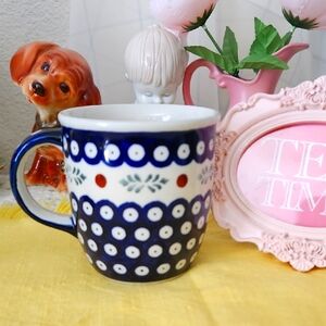 Boleslawiec Coffee Cup Hand Made In Poland.